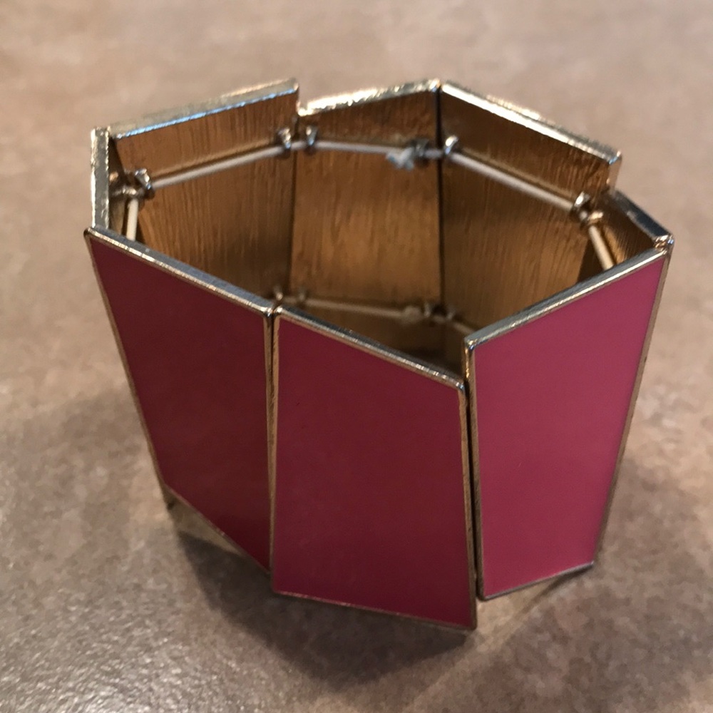 Geometric Coral Cuff Bracelet